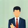 Icon representing an expert or instructor giving a lecture